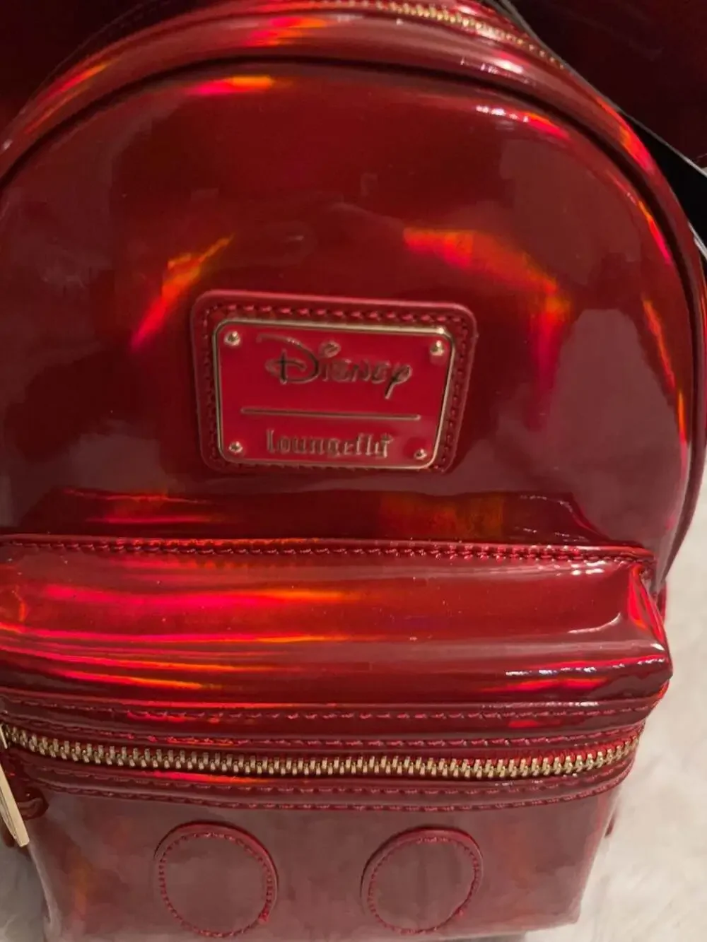 Loungefly‎ Disney Mickey Mouse Red Slick Mini Backpack